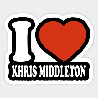 Graphic I Love Khris Personalized Name Sports Sticker